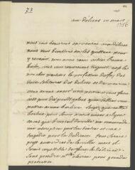 4 vues  - [Voltaire]. Lettre autographe non signée [à Jean-Robert Tronchin].- Aux Délices, 10 mars [1756] (ouvre la visionneuse)