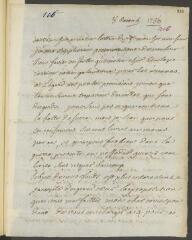 4 vues  - V[oltaire]. Lettre autographe, signée d\'une initiale, [à Jean-Robert Tronchin].- 8 décembre [1756] (ouvre la visionneuse)