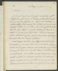4 vues  - Voltaire. Lettre non autographe signée à [Jean-Robert] Tronchin, à Lyon. - Prangins, 19 janvier 1755 (ouvre la visionneuse)