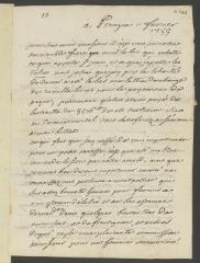 4 vues  - V[oltaire]. Lettre autographe, signée d\'une initiale, l\'adresse non autographe, [à Jean-Robert Tronchin], adressée à MM Tronchin et Camp, à Lyon.- Prangins, 11 février 1755 (ouvre la visionneuse)