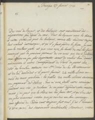 4 vues  - Voltaire. Lettre non autographe signée à [Jean-Robert] Tronchin, à Lyon.- Prangins, 27 février 1755 (ouvre la visionneuse)