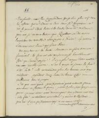 4 vues  - V[oltaire]. Lettre de la main de Jean-Louis Wagnière, signée d\'une initiale, la subscription autographe, à J[ean-]R[obert] Tronchin, à Lyon.- 13 septembre 1760 (taxe et marque postales) (ouvre la visionneuse)