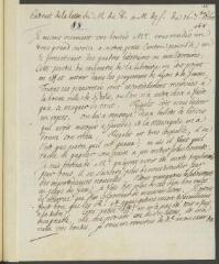 2 vues  - V[oltaire]. \'Extrait\' soit copie d\'une lettre, de la main de Jean-Robert Tronchin, à [Christophe de Laffrusse] de S[eynas].- 16 septembre 1760 (ouvre la visionneuse)