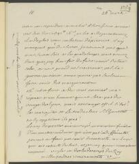 4 vues  - V[oltaire]. Lettre autographe, signée d\'une initiale, [à Jean-Robert Tronchin].- 26 mars [1759] (ouvre la visionneuse)