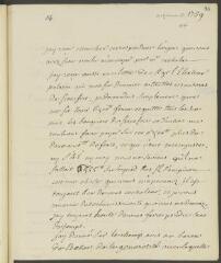 4 vues  - V[oltaire]. Lettre autographe, signée d\'une initiale, à [Jean-]Robert Tronchin, à Lyon.- 11 avril [1759] (taxe et marques postales) (ouvre la visionneuse)