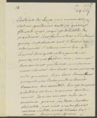 4 vues  - V[oltaire]. Lettre autographe, signée d\'une initiale, à J[ean-]R[obert] Tronchin, à Lyon.- 28 mai [1759] (taxe et marque postales) ; (ouvre la visionneuse)