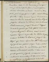 2 vues  - [Tronchinl, Jean-Robert]. Copie non autographe, non signée d\'une lettre, l\'adresse et la date autographes, à Voltaire.- 23 juillet 1759 (ouvre la visionneuse)