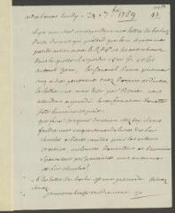 2 vues  - V[oltaire]. Lettre autographe, signée d\'une initiale, [à Jean-Robert Tronchin].- Lundi [24 septembre 1759] (ouvre la visionneuse)