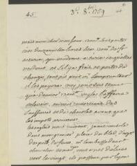 4 vues  - V[oltaire]. Lettre autographe, signée d\'une initiale, à [Jean-]R[obert] Tronchin, à Lyon.- 3 octobre [1759] (ouvre la visionneuse)