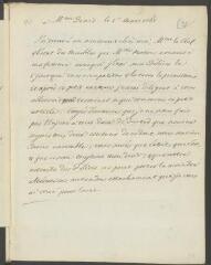 4 vues  - Tronchin, [François]. Copie autographe non signée d\'une lettre à [Marie-Louise] Denis.-1er mars 1765 (ouvre la visionneuse)