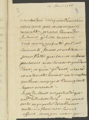 4 vues  - V[oltaire]. Lettre autographe, signée d\'une initiale, [à François Tronchin].- [12 janvier 1765] (ouvre la visionneuse)