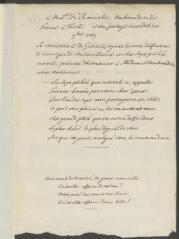 2 vues  - Voltaire. Copie de vers, de la main de François Tronchin.- 1759-1760 et sans date (ouvre la visionneuse)