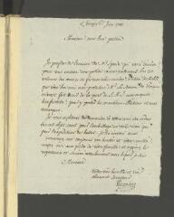 4 vues  - Wagnière, [Jean-Louis]. Lettre autographe signée à [François] Tronchin, à Genève.- Ferney, 6 juin 1785 (ouvre la visionneuse)