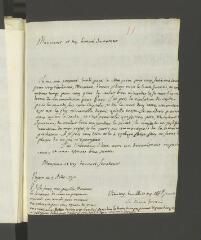 4 vues  - Gorani, [Giuseppe] Joseph, comte. Lettre autographe signée à François Tronchin.- Nyon, 5 août 1790 (ouvre la visionneuse)