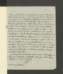 4 vues  - [Epinay, Louise Tardieu d\'Esclavelles, marquise d\']. Lettre non autographe signée à [François] \'Tronchin-Fromaget\', aux Délices, à Genève.- Chaillot, 17 juillet 1782 (ouvre la visionneuse)