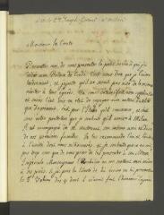 4 vues  - [Tronchin, François]. Copie non autographe, non signée d\'une lettre au comte Joseph Giuseppe Gorani.- Délices, 24 octobre 1784 (ouvre la visionneuse)
