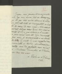 4 vues  - [Grimm, Friedrich Melchior]. Lettre autographe non signée [à François Tronchin].- Paris, 10 février 1782 (ouvre la visionneuse)