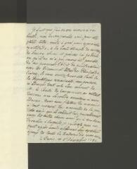 4 vues  - [Grimm, Friedrich Melchior]. Lettre autographe non signée [à François Tronchin].- Paris, 8 décembre 1782 (ouvre la visionneuse)