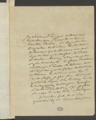 2 vues  - Daron, exécuteur testamentaire de la comtesse d\'Harcourt. Lettre autographe signée à [François] Tronchin.- [Paris,] samedi [27 mai 1780] (ouvre la visionneuse)