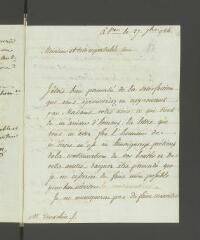 2 vues  - Gabard de Vaux, [Dominique]. Lettre autographe signée à [François] Tronchin.- Versailles, 27 septembre 1784 (ouvre la visionneuse)