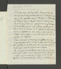 4 vues  - [Tronchin, François]. Copie non autographe d\'une lettre à [Pierre-Michel] Hennin, à Versailles.- Délices, 25 février 1785 (ouvre la visionneuse)