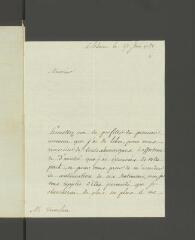 4 vues  - Gabard de Vaux, [Dominique]. Lettre autographe signée à [François] Tronchin.- Soleure, 27 juin 1781 (ouvre la visionneuse)