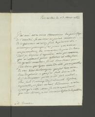 4 vues  - Hennin, [Pierre-Michel]. Lettre autographe signée, à [François] Tronchin.- Versailles,13 mars 1783 (ouvre la visionneuse)