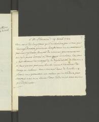 6 vues  - [Tronchin, François]. Copie autographe non signée d\'une lettre à [Pierre-Michel] Hennin.- 19 avril 1783 (ouvre la visionneuse)