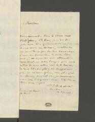 4 vues  - Vernet, J[acob]. Lettre autographe signée à [François] Tronchin, aux Délices.- Genève, lundi 6 avril [1772] (ouvre la visionneuse)