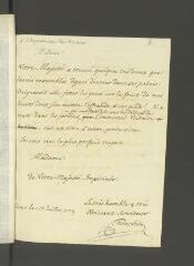 2 vues  - Tronchin, [François]. Brouillon autographe signé d\'une lettre à [Catherine Il], \'impératrice des Russies\'.- Délices, 17 juillet 1779 (ouvre la visionneuse)