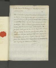 2 vues  - [Tronchin, François]. Copie autographe non signée d\'une lettre à [Johann-Rudolf] Sinner de Ballaigues, \'baillif à Cerlier\'.- 16 août 1779 (ouvre la visionneuse)
