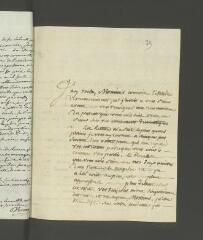 2 vues  - Dessain. Lettre autographe signée à [François] Tronchin, aux Délices, par Genève.- 27 août 1779 (taxes et marque postales) (ouvre la visionneuse)