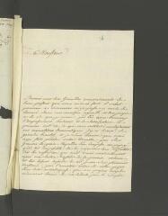 2 vues  - Blavet, [Jean-Louis]. Lettre autographe signée [à François Tronchin].- [Paris], 13 août 1779 (ouvre la visionneuse)