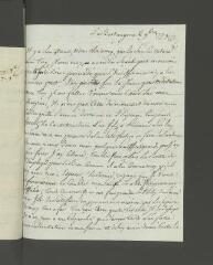 4 vues  - Lettre autographe non signée à F[rançois] Tronchin, aux Délices.- La Bellangerie, 6 novembre 1779 (ouvre la visionneuse)