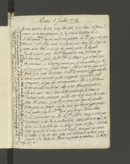 4 vues  - [Tronchin, Jean-Robert (1702-1788)]. Lettre autographe non signée à [François] Tronchin.- Paris, 5 juillet 1778 (ouvre la visionneuse)
