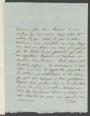 2 vues  - Picot, [Pierre]. Lettre signée, écrite de la main de Jacques Trembley, beau-frère de l\'expéditeur, à [François Tronchin].- [24 octobre 1791] (voir f. 104 ) (ouvre la visionneuse)