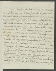 4 vues  - [Grimm, Friedrich Melchior ]. Lettre autographe non signée [à François Tronchin].- Paris, 20 novembre 1779 (ouvre la visionneuse)