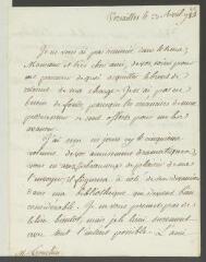4 vues  - Hennin, [Pierre-Michel]. Lettre non autographe signée à [François] Tronchin.- Versailles, 23 avril 1784 (ouvre la visionneuse)