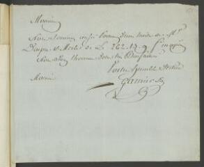 2 vues  - Garnier, frères. Billet signé à [François Tronchin].- [Octobre 1791] (ouvre la visionneuse)
