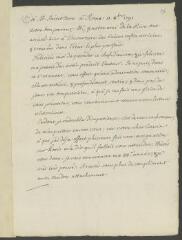 2 vues  - [Tronchin, François]. Copie autographe non signée d\'une lettre à [Jean-Pierre] Saint-Ours, à Rome.- 11 octobre 1791 (ouvre la visionneuse)
