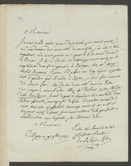 4 vues  - De la Rive, [Pierre-Louis], P[asteu]r. Lettre autographe signée à François Tronchin, aux Délices.- Céligny, 9 novembre 1784 (ouvre la visionneuse)