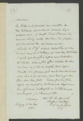 4 vues  - De la Rive, P[ierre-]L[ouis]. Lettre autographe signée à [François] Tronchin, aux Délices.- Céligny, 28 juin 1788 (taxes postale) (ouvre la visionneuse)