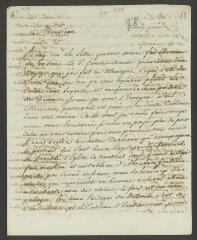 4 vues  - Devigneux, [Jérôme]. Lettre autographe signée à [François] Tronchin.- Mannheim, 16 février 1778 (ouvre la visionneuse)