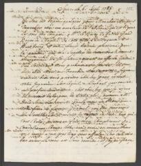 4 vues  - Devigneux, [Jérôme]. Lettre autographe signée [à François Tronchin].- Spire, 6 septembre 1788 (taxes postales) (ouvre la visionneuse)