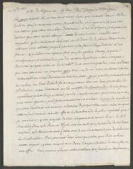 2 vues  - [Tronchin, François]. Copie autographe non signée d\'une lettre à [Jérôme] Devigneux \'au Chev[alier] de S[ain]t-George\', à Nimègue.- 12 octobre 1788 (ouvre la visionneuse)