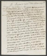 4 vues  - [Tronchin, François]. Copie non autographe d\'une lettre à [Jérôme] Devigneux.- Délices, 25 mars 1789 (ouvre la visionneuse)