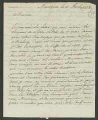 4 vues  - Devigneux, [Jérôme]. Lettre autographe signée à [François] Tronchin, à Genève.- Mannheim, 10 avril 1778 (taxe postale) (ouvre la visionneuse)