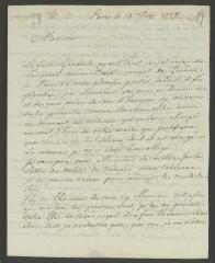 4 vues  - Devigneux, [Jérôme]. Lettre autographe signée à [François] Tronchin, à Genève.- Paris, 14 juin 1778 (taxes et marque postales) (ouvre la visionneuse)