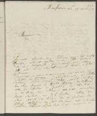 4 vues  - Villiez, [Johann Baptist von]. Lettre autographe signée [à François Tronchin].- Mannheim, 27 avril 1788 (ouvre la visionneuse)