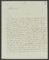 4 vues  - Devigneux, [Jérôme]. Lettre autographe signée à [François] Tronchin, à Genève.- Mannheim, 7 avril 1783 (taxes postales) (ouvre la visionneuse)